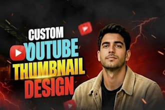 design attractive eye catchay youtube thumbnail for you