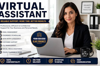 personal executive virtual assistant and social media content manager VA admin
