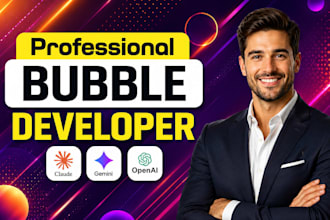 do bubble mvp, bubble saas, design bubble website, bubble app developer