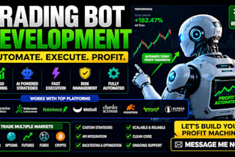 develop spx trading bot, forex trading bot, and stock trading bot for automated
