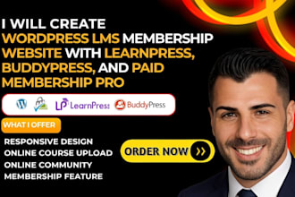 create lms membership website with learnpress, buddypress, paid membership pro