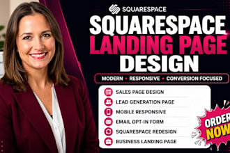 design squarespace landing page sales page squeez page squarespace landing page