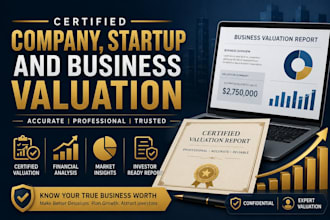 do a certified company, startup and business valuation