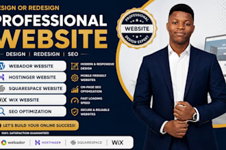 design or redesign webador website hostinger website squarespace website wix seo