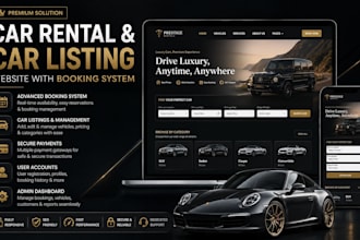 do car listing, car rental website with booking system
