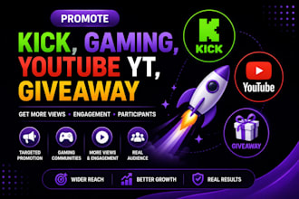 do kick, gaming, youtube, airdrop giveaway promotion