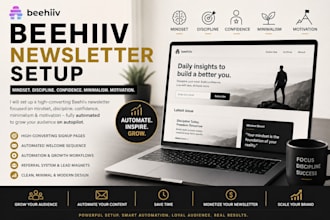 setup beehiiv mindset discipline confidence minimalism motivation automation