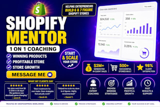 be your shopify mentor,coach, and shopify consultant
