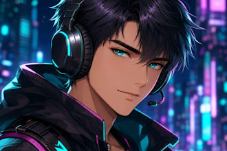 create a custom ai assisted anime style profile picture