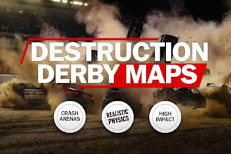 create realistic beamng destruction derby and crash arena maps