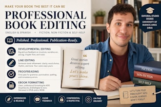 edit your book for kindle, epub, and self publishing