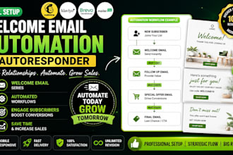 setup welcome email automation autoresponder klaviyo automation email marketing