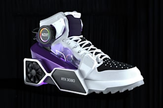 design cinematic 3d footwear models and animations