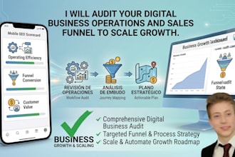 audit your digital business operations and sales funnel to scale growth