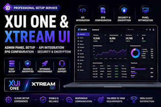 setup xtream ui xui one server, admin server, security encrypted API integration