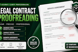 proofread legal contracts and business agreements