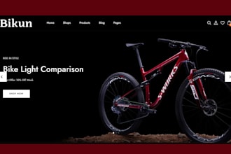 design bicycle website bicycle store motorcycle automobile website  build store