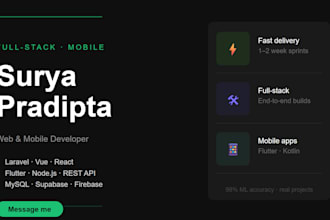 build your web app with laravel, vue, or react and rest API