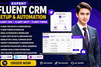 setup fluent crm, fluentcrm, fluent smtp, fluent forms email automation expert