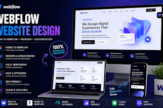 design, redesign a webflow website, figma to webflow, customize webflow layout