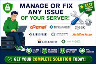 install cpanel softaculous, whm, cloudlinux, litespeed, imunify, csf, fix issues