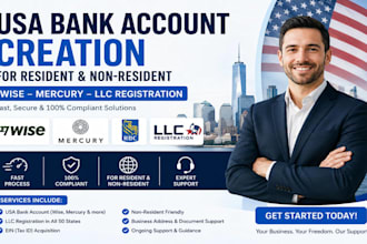 usa bank creation for resident and non resident wise mercury llc registration