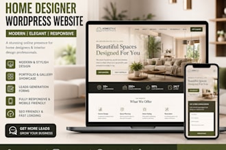 modern home designer wordpress website and redesign