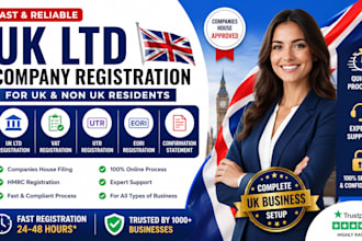 do UK ltd company registration UK company formation, vat registration, utr, eori