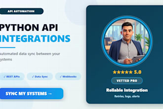 build python api integrations and automated data sync