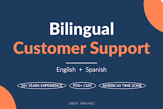 your bilingual cx support specialist in english and spanish