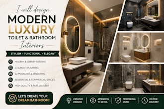 design modern luxury toilet and bathroom interiors