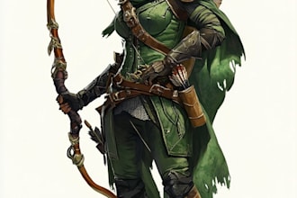 fantasy dnd character illustration