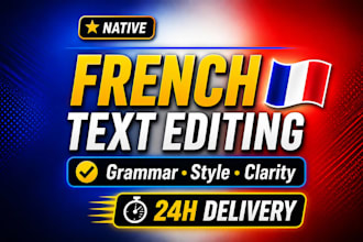 professionally proofread and edit your french documents