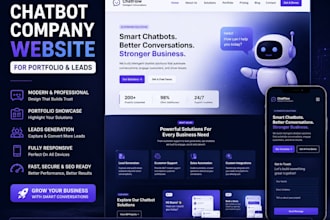 chatbot company website for portfolio and leads generation