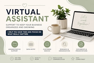 haré tareas de asistente virtual y soporte administrativo