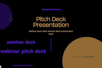 design a webinar pitch deck seminar deck presentation deck