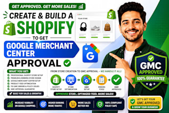 create and build a shopify to get google merchant center approval gmc fix