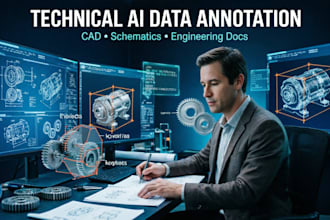 label technical engineering data for machine learning models