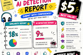 provide similarity and ai detection report fast