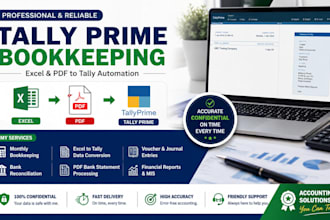 automate monthly bookkeeping from excel and PDF in tally prime