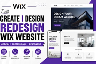 create wix website design,redesign wix website