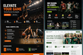 do basketball website, sport website, football, soccer academy website