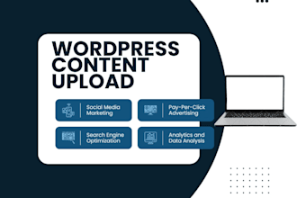 upload content, wordpress data entry, and blog posting