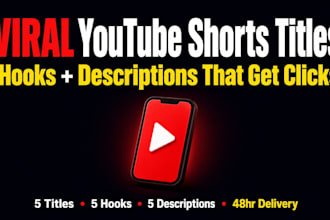write viral youtube shorts titles hooks and descriptions