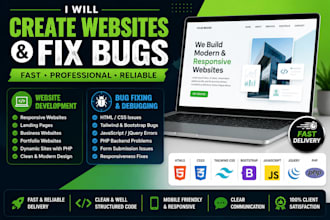create responsive website or fix issues in websites