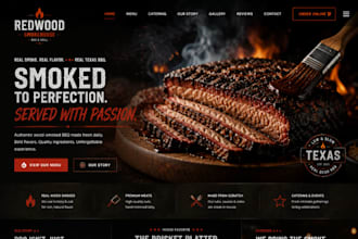 design squarespace BBQ smokehouse website grill restaurant website caterer site