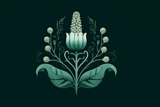 create a unique botanical hand drawn logo