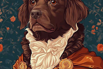 draw amazing pet portrait