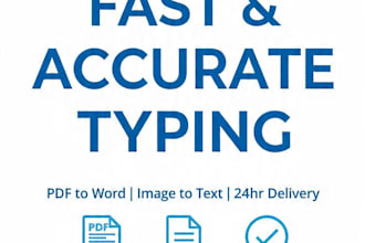 do excel data entry, web research and copy typing from images