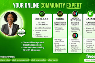 circle so setup skool mighty networks, kajabi management website skool community